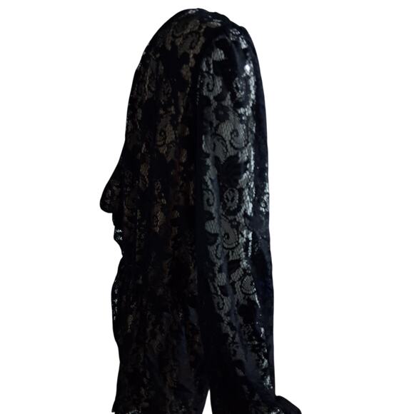 Women's Bisou Bisou Women's size XL Lace Whimsigoth Witchy One Shoulder Dress - Picture 3 of 12